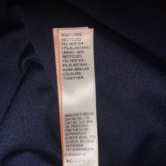 Tropical Floral Bikini Set Sz 12 Two Piece Swimsuit Navy Orange Leaf Floral - Picture 14 of 16